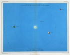 1855 Johnston Astronomy Map Solar System Inner Planets Earth Venus Mars Mercury