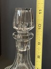 Vintage Crystal Glass Liquor Whiskey Decanter With Stopper 11    Tall Barware