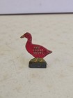 Antique Red Goose Shoes Saxony Die Cut Cardboard Store Shelf Display Marker 