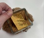 Kangaroo Vintage Brown Fur Coin Purse Metal Frame Kiss Lock Clasp For Women