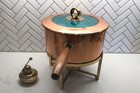Georges Briard Eldorado Copper   Brass Fondue Set W  Pot Lid   Stand Vintage Usa