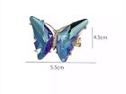 Crystal Butterfly Hairpin Women Hair Clip Duckbill Korean Style Blue Or Green
