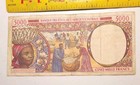 1995 Central African Republic 5 000 Francs Note  Pick 304fb  cas   circulated 