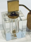 Antique Glass Perfume Bottle Atomizer Vintage Art Deco Gold Top 3 5    - Unique  