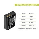 2x Lp-e10 Battery   Lcd Charger For Canon Rebel T3 T5 T6 T7 Eos 1200d 1300d X50