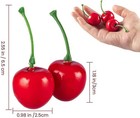 50 Pcs 2 55 Inch X 1 Inch Fake Cherry Artificial Lifelike Fruits For Home