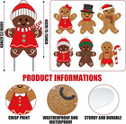 6 Pack Christmas Gingerbread Man Yard Signs Decor 23 6 Inch Metal Gingerbread Ya