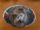 Vintage Belt Buckle Lot Metal Brass 80s 90s Biker Skull Harley Davidson Red Man