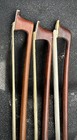 3 Violin Bows Lot Stamped Tourte   Pfretzschner