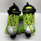 Riedell Dash Quad Roller Skates Size 5 Neon Green White Adult Excellent