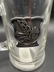 Vintage Golf Beer Mug Pewter Medallion Longest Drive Award Golfer Glass Stein