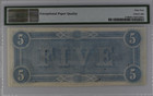 1864  5 T-69 Confederate States Of America Note Pmg 64epq Choice Unc Se