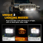 Auxbeam 4  Led Work Light Bar Spot Pods Offroad Truck Atv Driving Fog Lamp Drl
