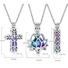 3 Pcs Crystal Heart Cross Urn Necklace For Ashes Urn Keepsake Cremation Jewelry