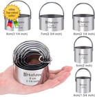 Biscuit Cutter Set Round Cookie Cutters  Handle Stainless Steel Circle Baking