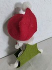 Commonwealth Christmas Elf Pixie Felt Cloth Tree Ornament Holly  leaf Nice 