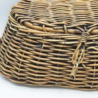 Vintage Wicker Sewing Basket Woven Storage Box Country Home Decor 17x7x7