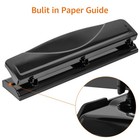 Amazon Basics 3 Hole Punch  10 Sheet Capacity  Black  3 Hole  Black
