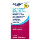 Equate Eye Allergy Relief Antihistamine And Redness Reliever Eye Drops 0 5 Oz