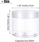 20 Pcs 2oz Plastic Empty Jars With Lids white  wide-mouth Refillable Storage