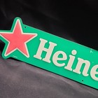 Heineken Green Breweriana Sign Wall Plaque W  Red Stars  Approx 19in