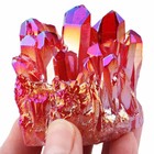 15-100g Healing Stone Titanium Cluster Quartz Crystal Red Aura Specimen Natural