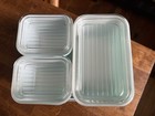 Vintage Pyrex Turquoise Refrigerator Set -  501 502 And 503 - Robins Egg Blue