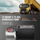 Uimoso 15 Quart 12v Dc Hydraulic Pump  1 6kw Double Acting For Dump Trailers