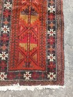 Vintage Hand Made Traditional Rug Oriental Wool Multicolor Carpet 90x49 Cm