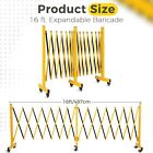 16ft Metal Expandable Barricade Gate Outdoor Traffic Barricade Fence