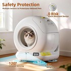 Automatic Self-cleaning Cat Litter Box 78l Capacity For Multiple Cat App Control
