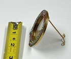1960 s Micro Mosaic Handmade Floral Oval Small Photo Frame Italy