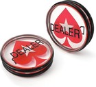 3-inch Double-sided Casino Grade Clear Acrylic Poker Dealer Puck Button For G   