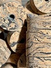 Cork Rings 12 Blue Wave Burl  1 1 4  X 1 2  X 1 4  Hole  New 