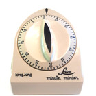 Vintage 1980s Long Ring Lux Minute Minder Timer Wind Up Beige Usa Used Tested