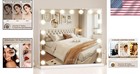 Hollywood Vanity Mirror With Lights  17 Led Bulbs  3 Colors