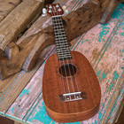 Sawtooth Mahogany Pineapple Soprano Ukulele Nylgut Strings Uke Ships From Ca