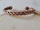 2 Pack Pure Copper Magnetic Bracelet Arthritis Pain Energy Therapy Cuff New