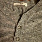 Marine Layer Henley Shirt Men s M Heather Gray Short Sleeve Casual