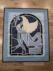Handmade Quilt Angel Stars Stained Glass Christmas Celestial Wall Hanging 24x28 