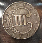 1853 3 Cent Silver Nice Super Original Xf Chrc