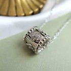 Vca White Gold Perl  e Necklace Clovers Diamond Pendant Box Set