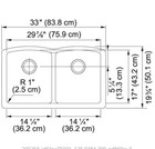 Franke Elg120ony Ellipse Granite Undermount Double Bowl Kitchen Sink  Onyx New 