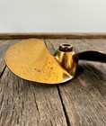 Vintage Brass 2 Blade Boat Propeller - 9  Outboard Prop Polished Brass