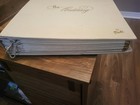 Vintage 1956  White   Wedding Photo Album Golden Hinge Binding
