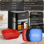 2 Pack Air Fryer Liners 8 Inch Silicone Airfryer Liners air Fryer Accessories re