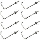 8pcs M6x50x120mm 304 Stainless Steel Ceiling Mount Screw Hook With Nuts Washers