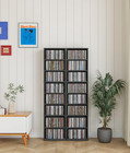 Cd Storage Tower  8-tier Cd Cabinet With Adjustable Shelves Dvd Stand Tower For