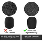 10 Pack Lapel Microphone Windscreen  Headset Windscreen  Mic Foam Covers  Black