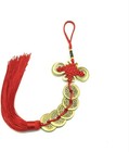 Chinese Copper Feng Shui Coin Set - 5 Coins For Good Fortune   Protection